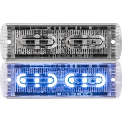 Set 2 stroboscoape auto LED dreptunghiulare Delta 2x6 LED-uri  